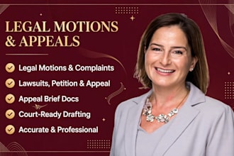 draft affidavits, pleadings, motions, petitions, and legal complaints