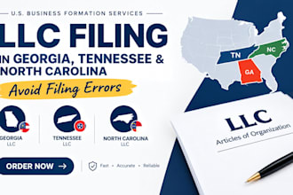 form your llc in georgia, tennessee and north carolina and avoid filing errors