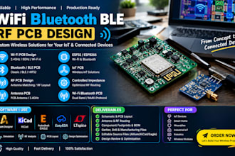 design wifi bluetooth ble rf pcb, esp32, iot, antenna matching and 2,4ghz pcb