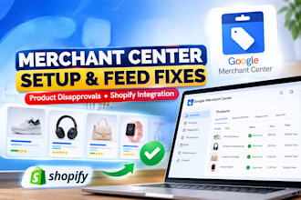 setup google merchant center and fix product feed disapprovals