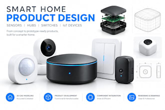 design smart home devices, sensors, hubs, controllers and smart switches