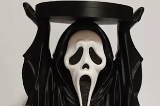 stl halloween candleholder,lithophane lamp,tealight cutout,3mf for mold,3d print