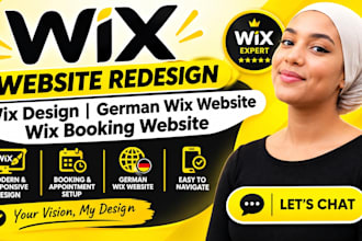 wix website redesign, wix design, german wix website, wix booking website