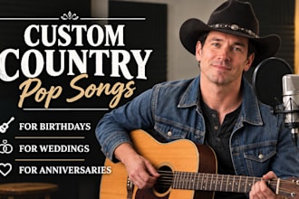 sing an emotional country custom wedding birthday anniversary and love songs