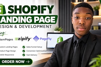 design shopify landing page with gempages for your product or store