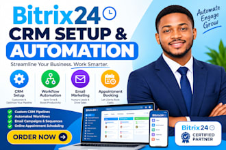 setup bitrix24 CRM workflow automation email marketing appointment booking