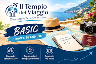 plan a personalized travel itinerary for italy