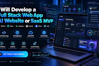 develop a full stack web app ai website or saas mvp