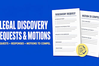 draft legal discovery requests and responses or motions to compel