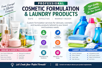 do cosmetic formulation skincare and laundry products