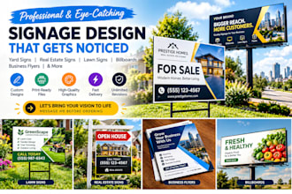 design yard sign real estate sign lawn sign signage billboard business flyers
