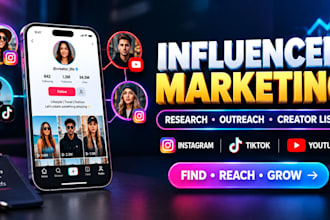 do influencer marketing, influencer outreach, research and find influencers