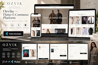 build a responsive flutter ecommerce app for android  web