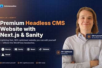 build a premium cms website using nextjs and sanity