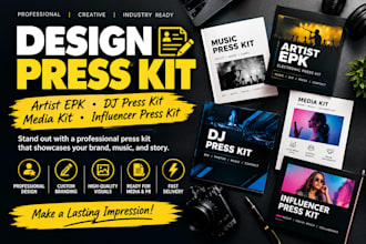 design press kit, artist epk, dj press kit, media kit, and influencer press kit