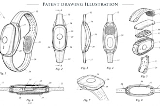 design uspto patent drawings with technical figures for utility and design views