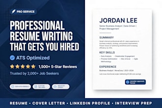 write a professional CV, resume and cover letter