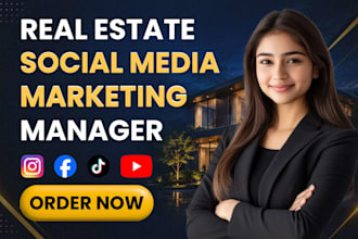 be your social media marketing manager content creator for real estate website