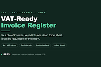 build a vat ready invoice register in excel from your invoices
