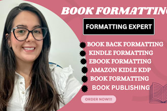 amazon kdp book formatting, paperback and kindle formatting, book layout design