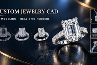 create custom jewelry cad designs with realistic 3d rendering