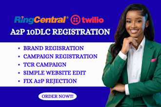 setup ringcentral a2p 10dlc SMS registration and compliance