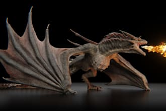 create 3d creature model, monster, alien, beast, dragon, fantasy miniatures