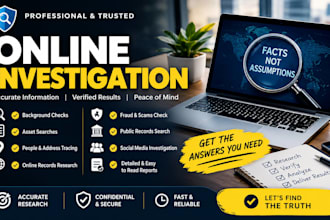 do osint investigation, background check and fraud verification