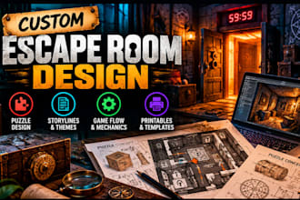 design printable escape room games, logic puzzles, clues, riddles puzzles book