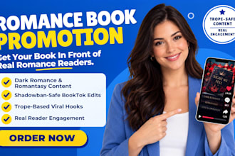 promote your dark romance romantasy erotic book booktok social media marketing