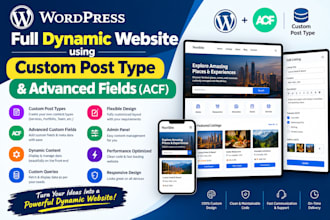 make full dynamic website using custom post type and advanced fields acf