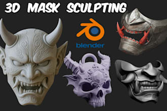 sculpt 3d printable cosplay mask 3d cosplay helmet  3d armor cosplay model