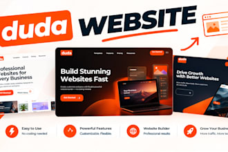 design a professional duda portfolio website with SEO setup