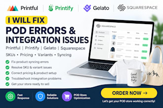 fix printful printify error gelato squarespace pod issues sku pricing variants