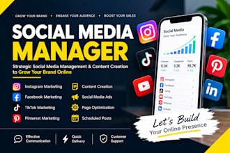 be your social media manager for social media marketing and growth