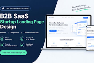 b2b saas startup landing page design that converts visitors into qualified leads