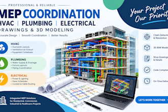 mep coordination hvac plumbing and electrical drawings
