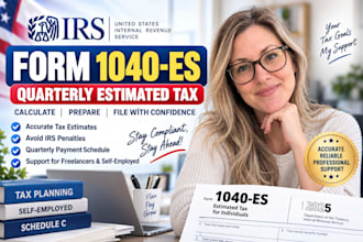 calculate and prepare irs form 1040 es quarterly estimated tax accurately