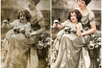 restore old photos, colorize and repair damaged photos
