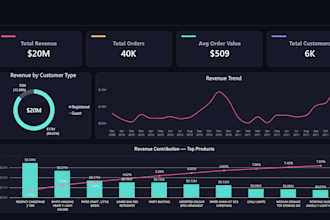 build interactive dashboards and sales analytical view