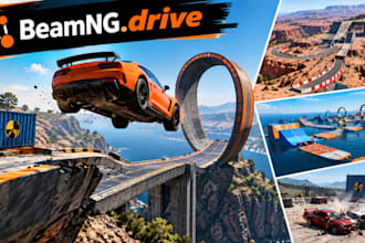 create a custom beamng drive map, track or crash course