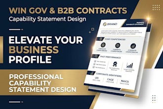design corporate capability statement for your business