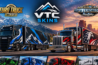 design custom ets2 and ats truck and trailer skins for your vtc