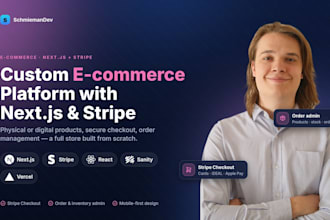 build a custom ecommerce web platform with nextjs and stripe