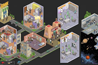 isometric pixel game art retro rpg game background pixel tilemap 2d game asset