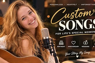 sing a personalized country pop song for birthdays weddings and anniversaries
