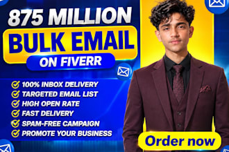 send 790 million bulk emails, email blast and email marketing campaign to inbox