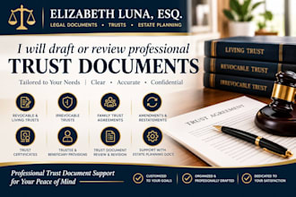 draft or review professional trust documents and trust agreements
