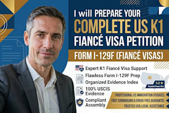 prepare your complete US k1 fiance visa petition and form i129f