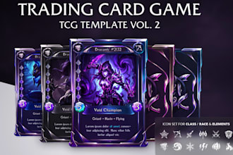 design custom tcg cards, pokemon trading cards, card box, and game card art